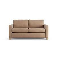 Habitat Flint Velvet 2 Seater Sofa Bed - Latte - Ash Leg