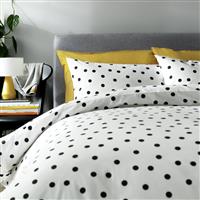 Argos Home Monochrome Spots White &Black Bedding Set -Single