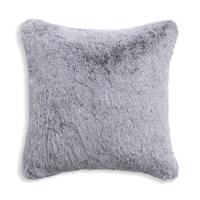 Habitat Faux Fur Tipped Cushion - Charcoal - 43x43cm