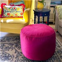 rucomfy Velvet Pouffe - Pink