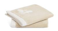 Argos Home Floral Bee 2 Pack Face Cloth - Beige