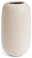 Habitat Large Ribbed Ceramic Vase - Natural