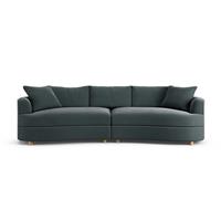 Habitat Sacha Fabric 4 Seater Sofa - Charcoal - Ash Leg