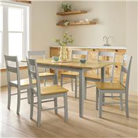 Argos Home Chicago Extending Grey Dining Table & 6 Chairs
