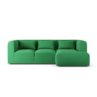 Habitat Lars Right Hand Corner Sofa - Emerald Green -Ash Leg