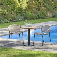 Pacific Dakota 2 Seater Rattan Effect Garden Bistro Set