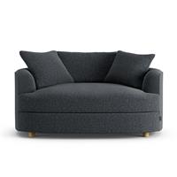 Habitat Sacha Fabric Cuddle Chair - Charcoal - Ash Leg