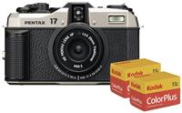 Pentax 17 18926+FILMx2 Compact Digital Camera 2x Film- Black