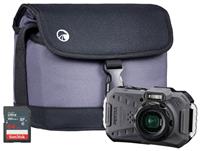Pentax WG-1000 16.35MP 4x Zoom Digital Camera Combo - Grey