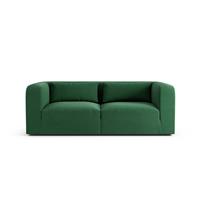 Habitat Lars Fabric 3 Seater Sofa - Green - Ash Leg