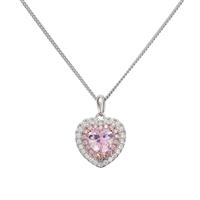 Revere 9ct Rose Gold Plated Heart Pendant Necklace