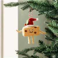 Argos Home Single Cheese with Hat Christmas Hanging Ornament