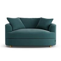 Habitat Sacha Fabric Cuddle Chair - Teal - Ash Leg