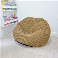 rucomfy Kids Jumbo Cord Slouch Bean Bag -Caramel