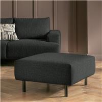 Habitat Julien Fabric Footstool - Charcoal