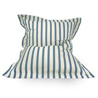 rucomfy Kids Stripe Out Squarbie Bean Bag- Blue