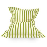 rucomfy Kids Stripe Out Squarbie Bean Bag- Green