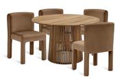 Habitat Jericho Natural Dining Table & 4 Natural Chairs