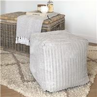 rucomfy Jumbo Cord Cube Bean Bag - Grey