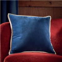 Habitat Cotton Velvet Cushion - Navy - 43x43cm