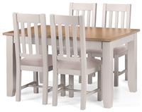 Julian Bowen Richmond Extending Dining Table & 4 Grey Chairs