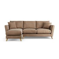Habitat Lomond Left Hand Corner Sofa - Latte - Ash Leg