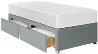 Argos Home Elmdon Deep Ortho Single 2 Drawer Divan Bed- Grey