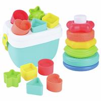 Chad Valley Shape & Stack Bundle Activity Toy 19 Pieces