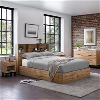 Julian Bowen Bali Kingsize Wooden Ottoman Bed - Oak