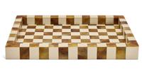 Habitat Checkered Trinket Tray - Brown