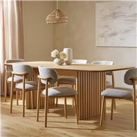 Habitat Crishel Oak Dining Table & 6 Natural Chairs