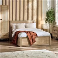 Julian Bowen Padstow Kingsize Ottoman Bed - Oak