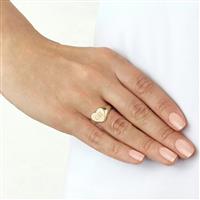 Revere 9ct Gold Personalised Heart signet Ring - R