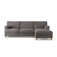 Habitat Askem Fabric Right Hand Corner Sofa-Charcoal-Ash Leg