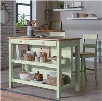 Argos Home Chicago Wooden 2 Seater Bar Island - Sage