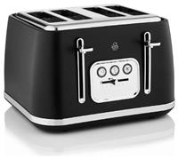 Swan Serenity ST19024BLK 4 Slice Toaster - Black