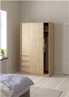 Tvilum Naia 2 Door 3 Drawer Wardrobe - Oak