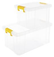 Strata Stackmaster 2 Mixed Storage Boxes - Clear