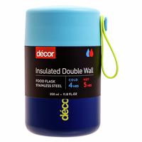 Decor Vacuum Insulated Stainless Steel Food Flask - Blue