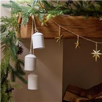 Habitat White Metal Hanging Christmas Bells