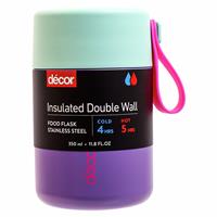 Decor Vacuum Insulated Stainless Steel Food Flask - Purple