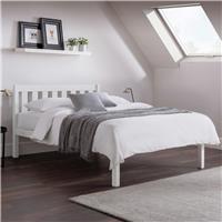 Julian Bowen Luna Double Wooden Bed Frame - White