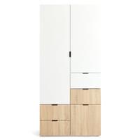 Habitat Zeke 2 Door 4 Drawer Wardrobe - White & Oak