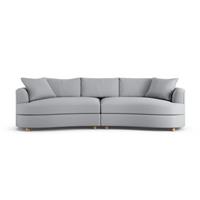 Habitat Sacha Fabric 4 Seater Sofa - Grey - Ash Leg