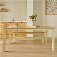 Argos Home Chicago Wooden 6 Seater Dining Table - Cream