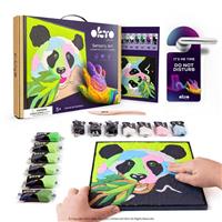 Okto Sensory Air Clay Painting by Numbers Panda Kit
