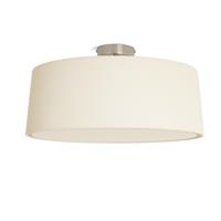 Habitat Metal Flush Ceiling Light - Natural & Chrome