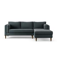 Habitat Newington Right Hand Corner Sofa - Charcoal-Dark Leg