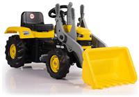 Dolu Pedal Operated Tractor with Excavator - Yellow