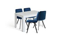 Argos Home Miami Dining Table & 4 Blue Chairs